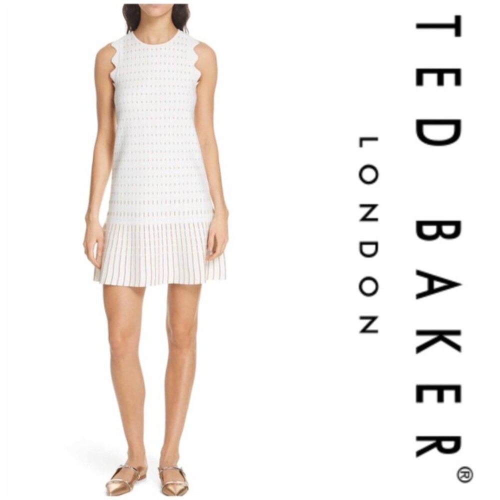 Ted Baker Relioa Metallic Jacquard Knit Dress - Size 2 (US 6)